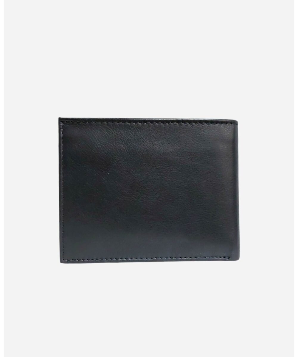 Мъжки портфейл, естествена кожа, черен