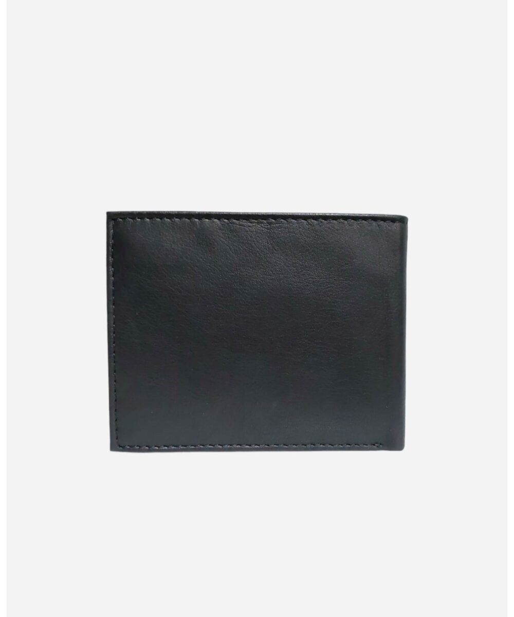 Мъжки черен портфейл, естествена кожа 4