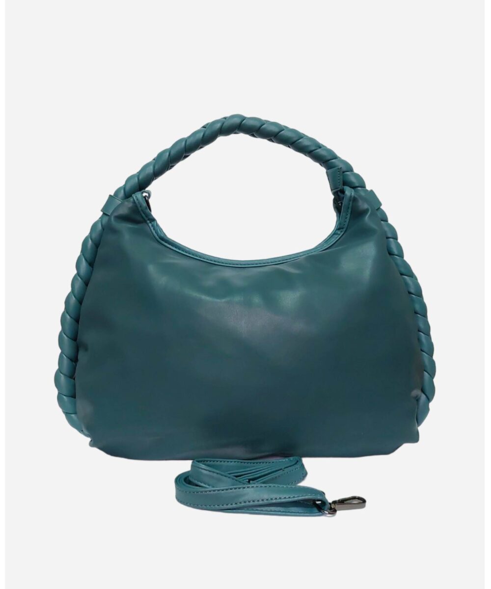 Дамска чанта петролен цвят Deizi