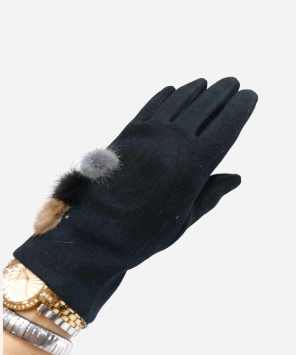 Елегантни топли черни дамски ръкавици