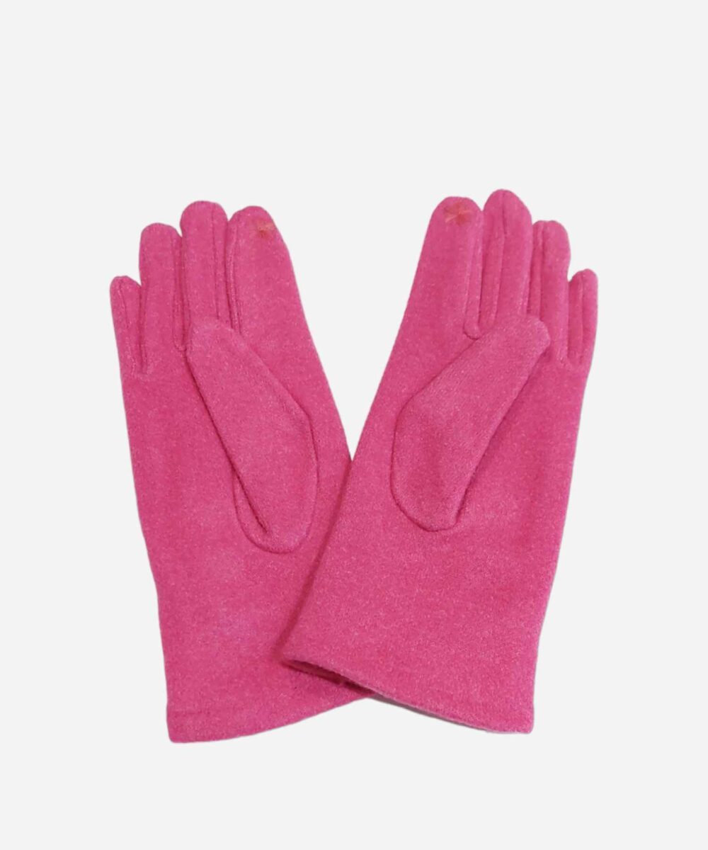 Елегантни топли цикламени дамски ръкавици