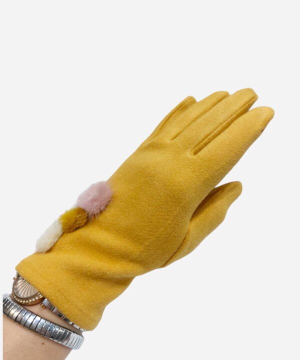 Елегантни топли жълти дамски ръкавици