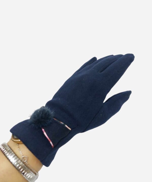 Елегантни топли сини дамски ръкавици